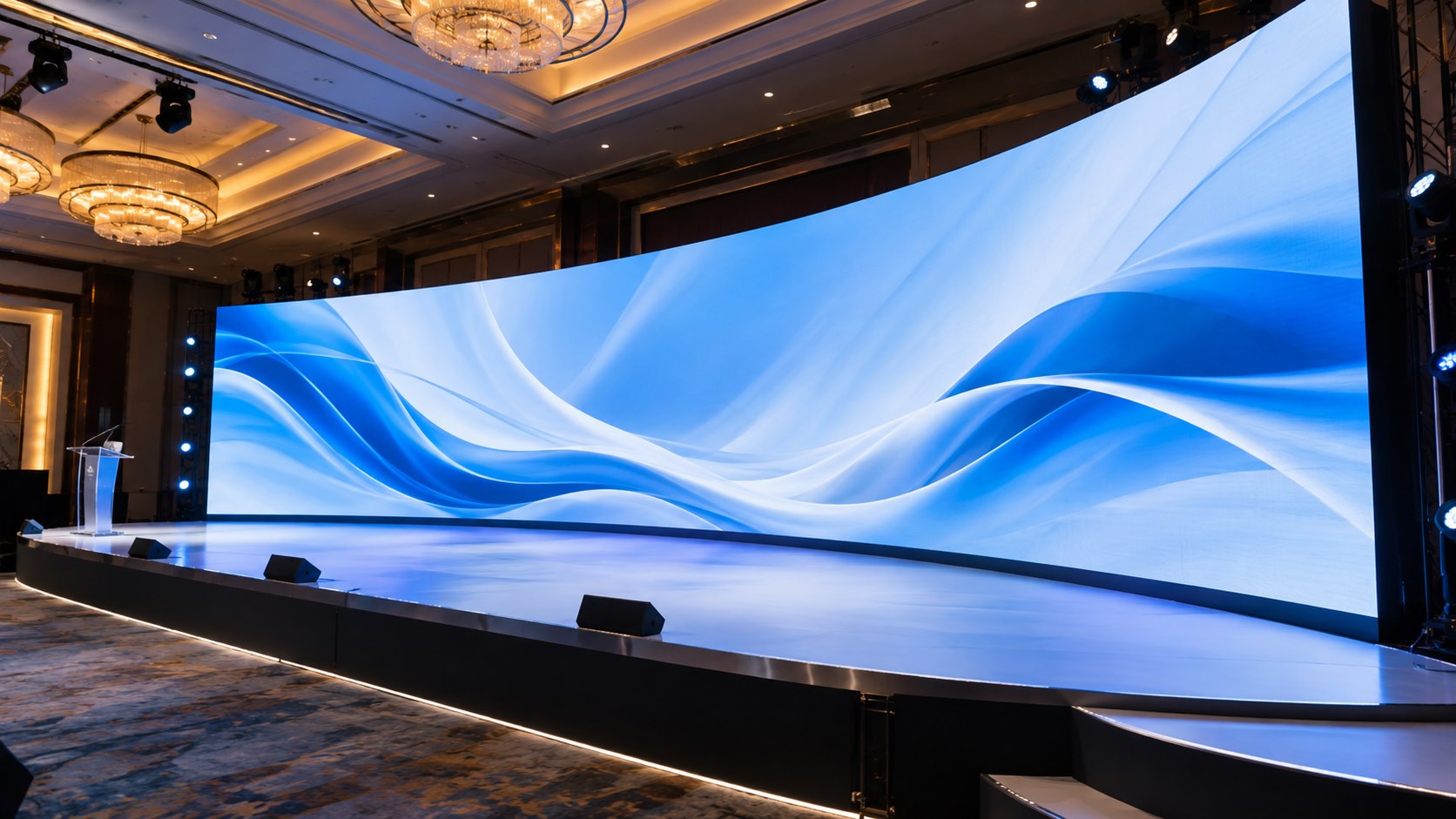 Custom branded content on an LED screen
