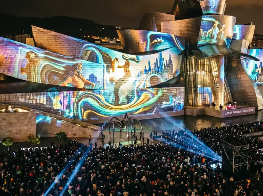 Corporate event projection mapping and visual message design by Max AV Production