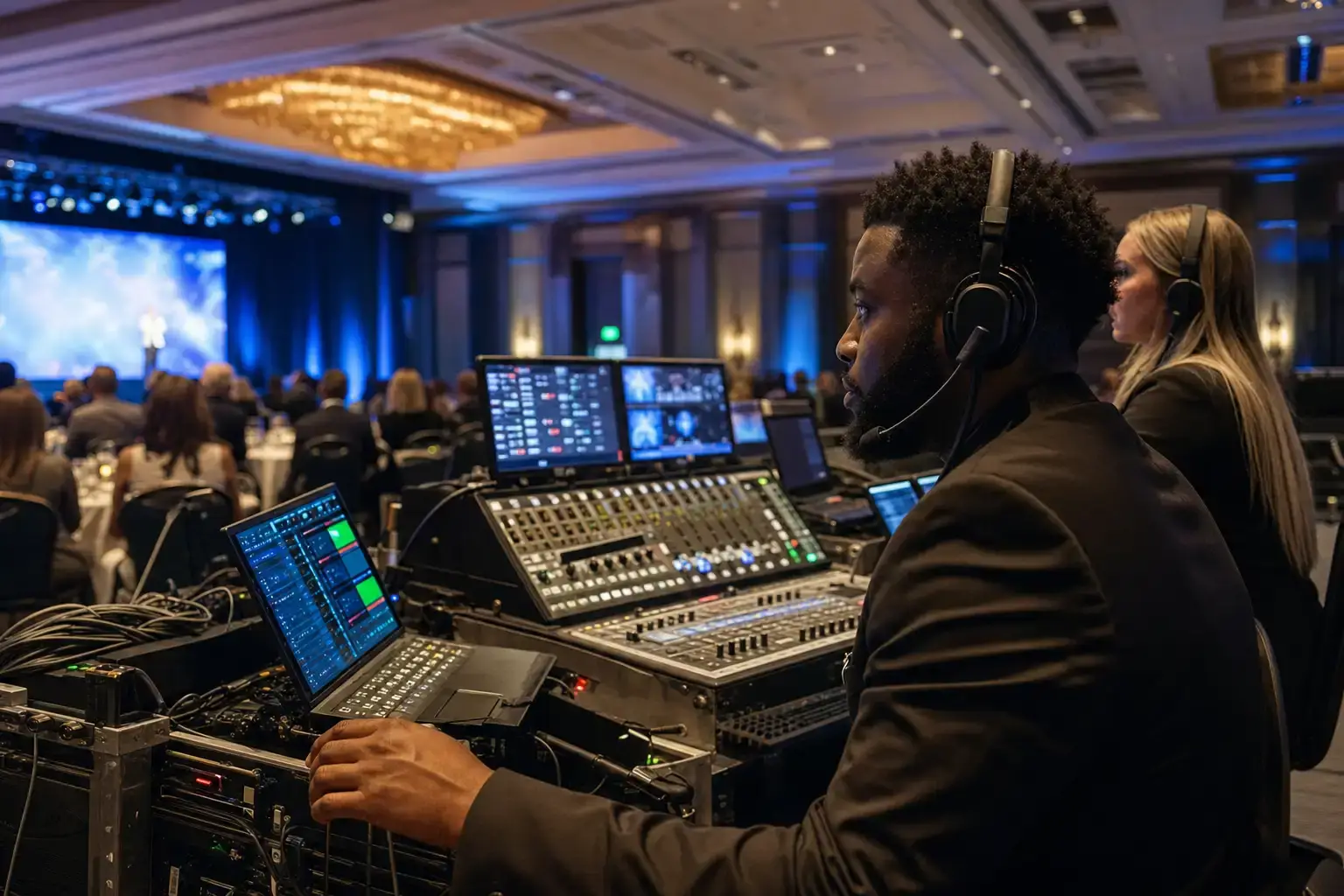 Professional corporate event production company Atlanta setup by the Max AV Production team in Atlanta for choose-corporate-event-production-company-atlanta