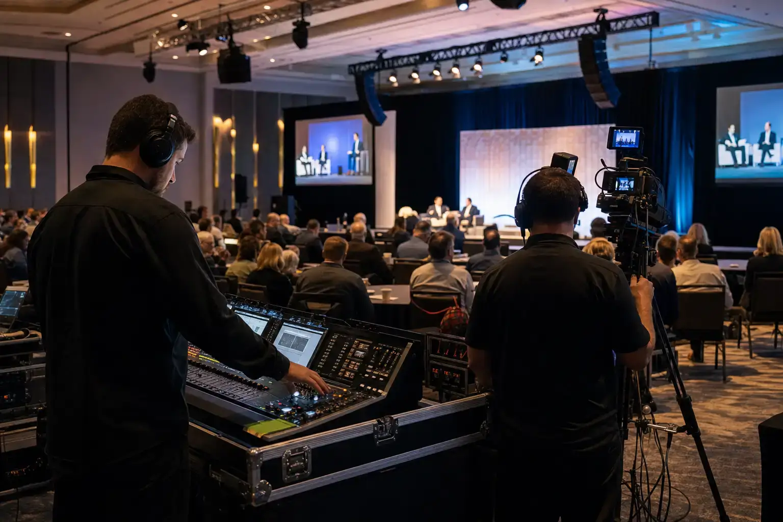 Professional event production cost setup by the Max AV Production team in Atlanta for event-production-cost-2026-pricing-guide