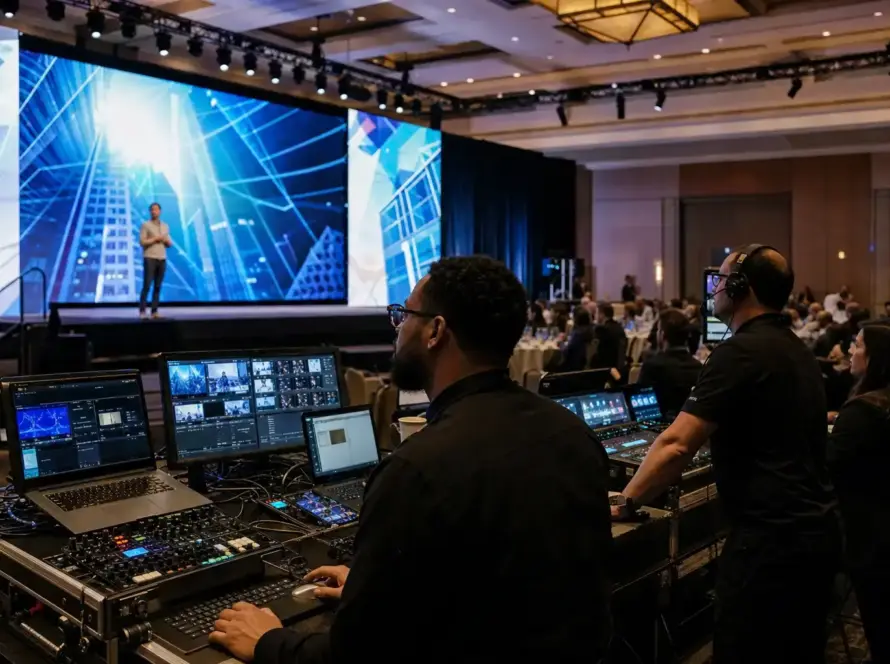 Professional LED wall rental cost setup by the Max AV Production team in Atlanta for led-wall-rental-cost