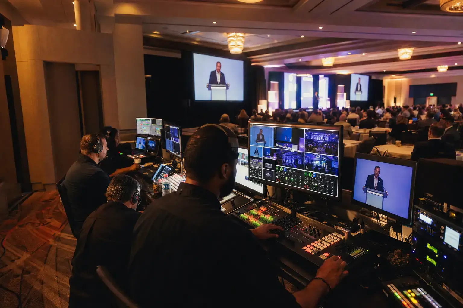 Professional corporate event live streaming Atlanta setup by the Max AV Production team in Atlanta for live-streaming-for-corporate-conferences-atlanta