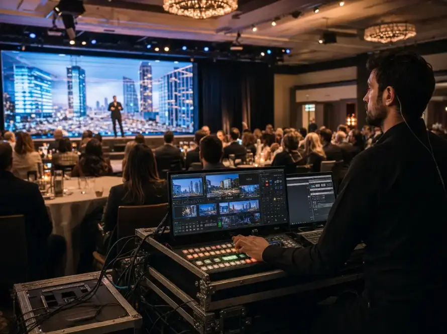 Professional LED video wall setup by the Max AV Production team in Atlanta for what-is-an-led-video-wall