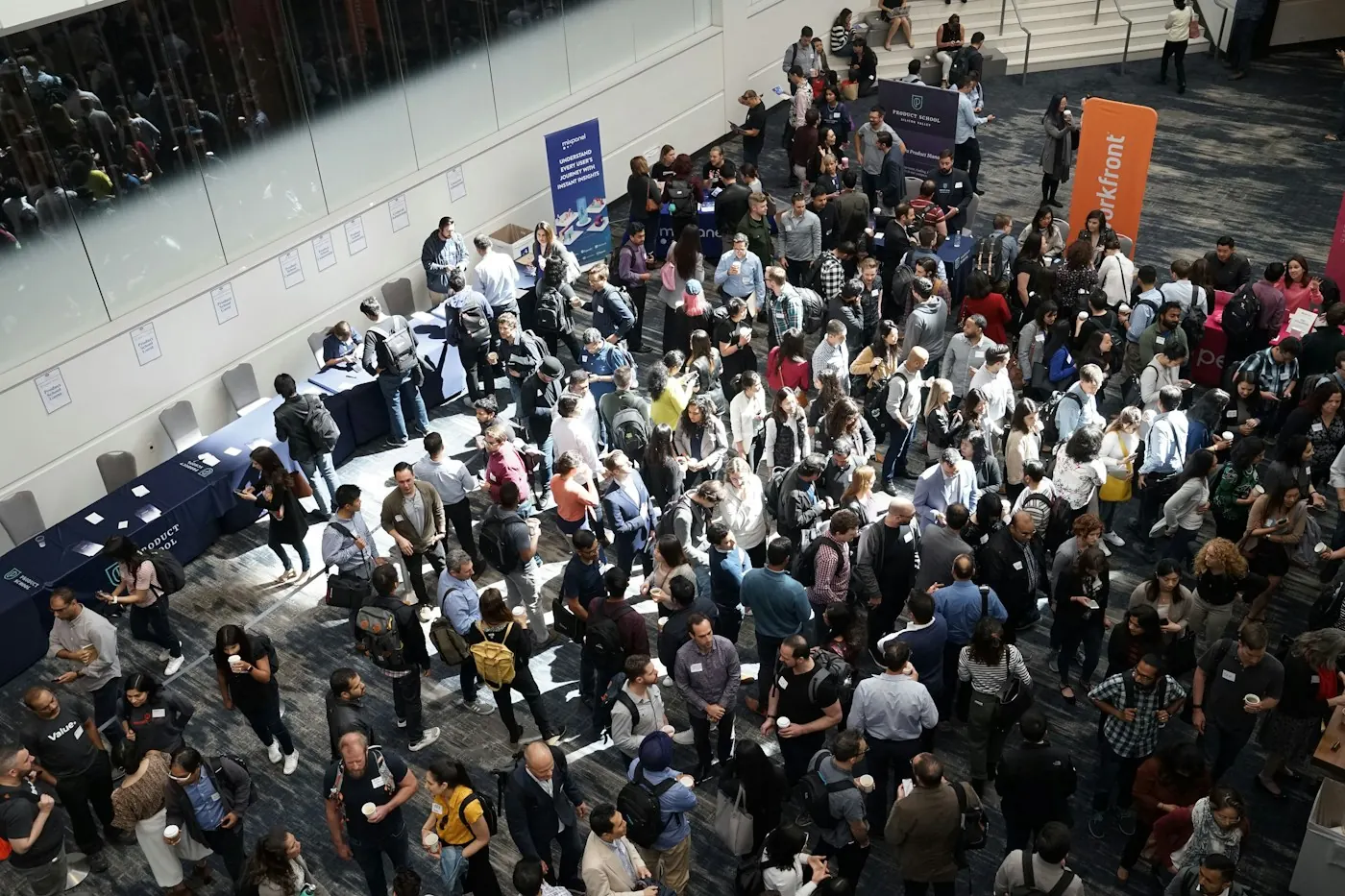 Guests mingling at an evening event