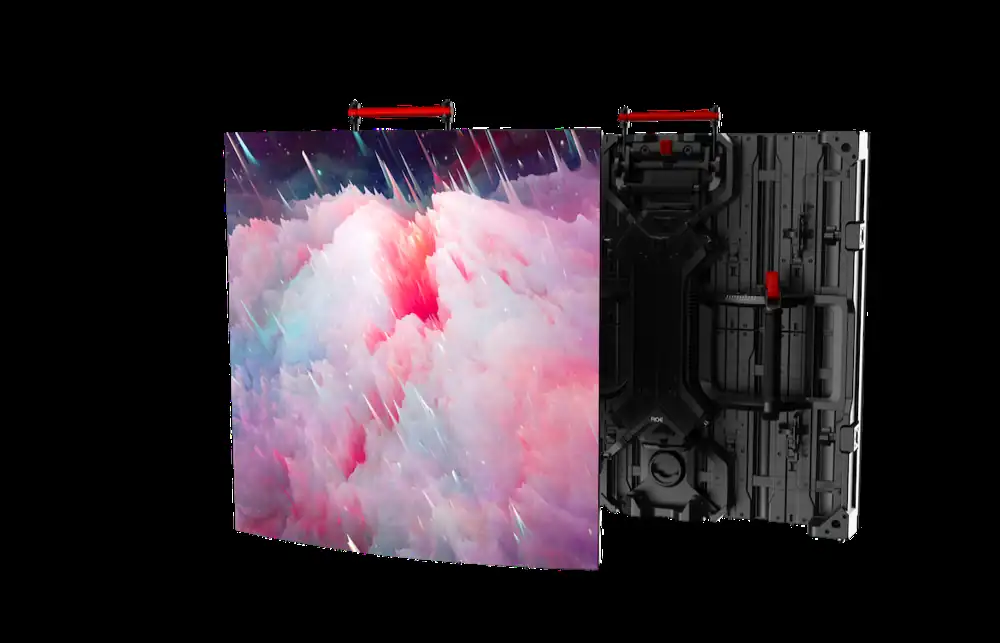 Front and rear of a curved LED video wall panel