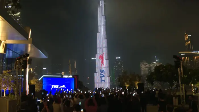 TVS Burj Khalifa Projection Mapping event production image 05 by Max AV Production