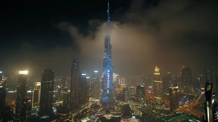 TVS Burj Khalifa Projection Mapping event production image 06 by Max AV Production