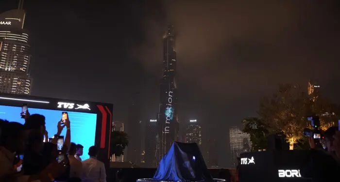 TVS Burj Khalifa Projection Mapping event production image 07 by Max AV Production